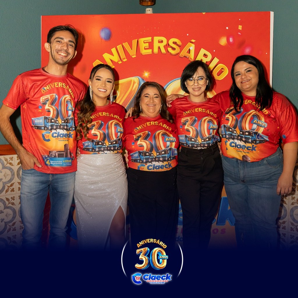 Na última sexta-feira, 16 de agosto, o Claeck Supermercados deu início às comemorações de seus 30 anos de história com o lançamento oficial de uma nova campanha de aniversário. O evento, realizado com grande entusiasmo, reuniu amigos, parceiros de longa data e colaboradores para celebrar a trajetória de sucesso e o fortalecimento dos laços com a comunidade, marcas e parcerias estratégicas.